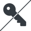 Thin, line, right, prohibited, unlocked, unlock, locked, lock, key, access, security, key-alt-solid icon