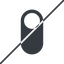Thin, line, right, solid, setting, prohibited, apple, on, off, ios, switch, button, radio, switch-solid icon