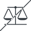 Thin, line, horizontal, mirror, prohibited, law, balance, justice, legal, scales, balance-alt, balance-alt-thin icon