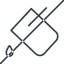 Thin, line, up, horizontal, mirror, prohibited, bucket, drip, paint, color, fill, bucket-drip, bucket-drip-thin icon