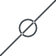 Thin, line, circle, horizontal, mirror, prohibited, dot, round, dot-thin icon