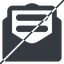 Thin, line, horizontal, mirror, envelope, mail, message, email, letter, prohibited, contact, sheet, open, read, open-envelope, open-envelope-text, open-envelope-text-alt, envelope-text, envelope-text-alt-solid icon
