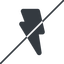 Thin, line, solid, horizontal, mirror, prohibited, lightning, bolt, electricity, thunder, lightning-solid icon