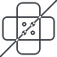 Thin, line, cross, horizontal, mirror, prohibited, medical, plaster, adhesive, bandage, care, medic, band-aid, elastoplast, plaster-cross-thin, plaster-cross icon