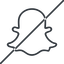 Thin, line, solid, logo, brand, horizontal, mirror, social, network, prohibited, chat, snapchat-thin, snapchat, snap icon