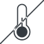 Thin, line, horizontal, mirror, prohibited, temperature, thermometer, cold, heat, temperature-thin icon