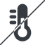 Thin, line, horizontal, mirror, prohibited, temperature, thermometer, cold, heat, hot, thermometer-solid icon