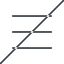 Thin, line, up, horizontal, mirror, three, prohibited, menu, collapse, bars, bar, expand, list, three-bars-thin, burger, hamburger icon