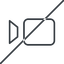 Thin, line, up, horizontal, mirror, youtube, video, prohibited, camera, film, movie, videocamera, videocamera-thin icon
