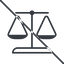 Thin, line, prohibited, law, balance, justice, legal, scales, balance-thin icon