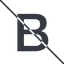 Thin, line, logo, brand, bootstrap, b, letter, prohibited, bootstrap-b icon