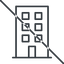 Thin, line, prohibited, building, business, architecture, building-thin icon