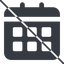 Thin, line, prohibited, date, schedule, event, timetable, calendar-solid, calendar icon