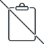 Thin, line, up, prohibited, report, note, clipboard, pasteboard, notebook, scratchpad, tablet, clipboard-thin icon