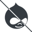 Thin, line, logo, brand, prohibited, website, blog, cms, internet, drupal icon