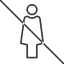 Thin, line, woman, prohibited, human, female, female-thin icon