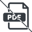 Thin, line, prohibited, file, pdf, file-pdf, document icon