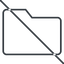 Thin, line, prohibited, folder, directory, folders, directories, folder-thin icon