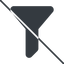 Thin, line, prohibited, order, sort, list, funnel, filter, sorting, funnel-solid icon
