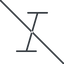 Thin, line, prohibited, text, type, editor, font, typography, italic, font-style, italic-thin icon