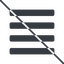 Thin, line, up, solid, prohibited, text, align, alignment, editor, justify, justify-align, align-justify, align-justify-alt, justify-align-alt, justify-align-alt-solid icon