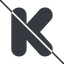 Thin, line, logo, brand, social, network, letter, prohibited, k, crowdfunding, kickstarter icon