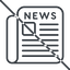 Thin, line, times, prohibited, paper, editor, newspaper, news, article, breaking-news, journalist, press, scoop, tabloid, newspaper-thin icon
