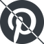 Thin, line, logo, brand, image, social, prohibited, picture, pinterest, p, gallery icon