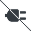 Thin, line, up, prohibited, electricity, plug, charge, charger, electric, plug-solid, electrics, electrical icon