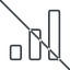 Thin, line, prohibited, statistics, antenna, mobile, signal, bars, level, strength, signal-thin, wifi icon