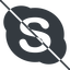 Thin, line, logo, brand, social, video, prohibited, brands, chat, call, media, skype icon