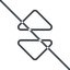 Thin, line, up, prohibited, order, sort, sort-thin icon