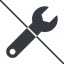 Thin, line, up, prohibited, spanner, wrench, tool, mechanics, mechanical, repair, spanner-solid icon