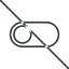 Thin, line, up, setting, prohibited, apple, on, off, ios, switch, button, radio, switch-thin icon