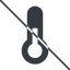 Thin, line, prohibited, thermometer, cold, heat, temperature-solid icon