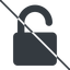 Thin, line, prohibited, unlocked, secure, safe, padlock, unlock-solid, unlock icon