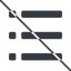 Thin, line, up, prohibited, list, editor, list-item, checklist, unordered, unordered-list, unsorted, unsorted-list, bullet, bullet-list, unordered-list-solid icon