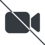 Thin, line, up, youtube, video, prohibited, camera, film, movie, videocamera, videocamera-solid icon
