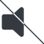 Thin, line, up, prohibited, speaker, volume, mute, unmute, music, sound, loudspeaker, volume-0-solid icon