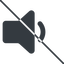Thin, line, up, prohibited, speaker, volume, mute, unmute, music, sound, loudspeaker, volume-1-solid icon