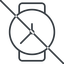 Thin, up, prohibited, time, hour, minute, hours, minutes, watch, watch-thin icon