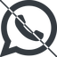 Thin, line, logo, brand, social, network, prohibited, messenger, phone, whatsapp icon