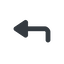 Line, down, wide, sign, confirm, horizontal, mirror, arrow, key, submit, send, return, enter, return-sign, return-sign-wide icon