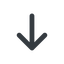 Line, down, arrow, direction, arrow-simple-wide icon