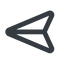 Line, down, wide, message, paper, messaging, plane, airplane, aeroplane, submit, send, paper-plane, paper-plane-wide icon