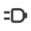 Line, down, wide, electricity, plug, charge, charger, electric, plug-wide, electrics, electrical icon