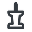 Line, down, wide, thumbtack, pin, unpin, thumbtack-wide icon