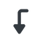 Line, left, wide, sign, confirm, horizontal, mirror, arrow, key, submit, send, return, enter, return-sign, return-sign-wide icon