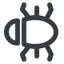 Line, left, wide, animal, bug, debug, debugging, insect, bug-wide icon