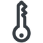 Line, left, wide, unlocked, unlock, locked, lock, key, access, security, key-wide icon
